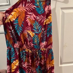 Backless romper ties around neck